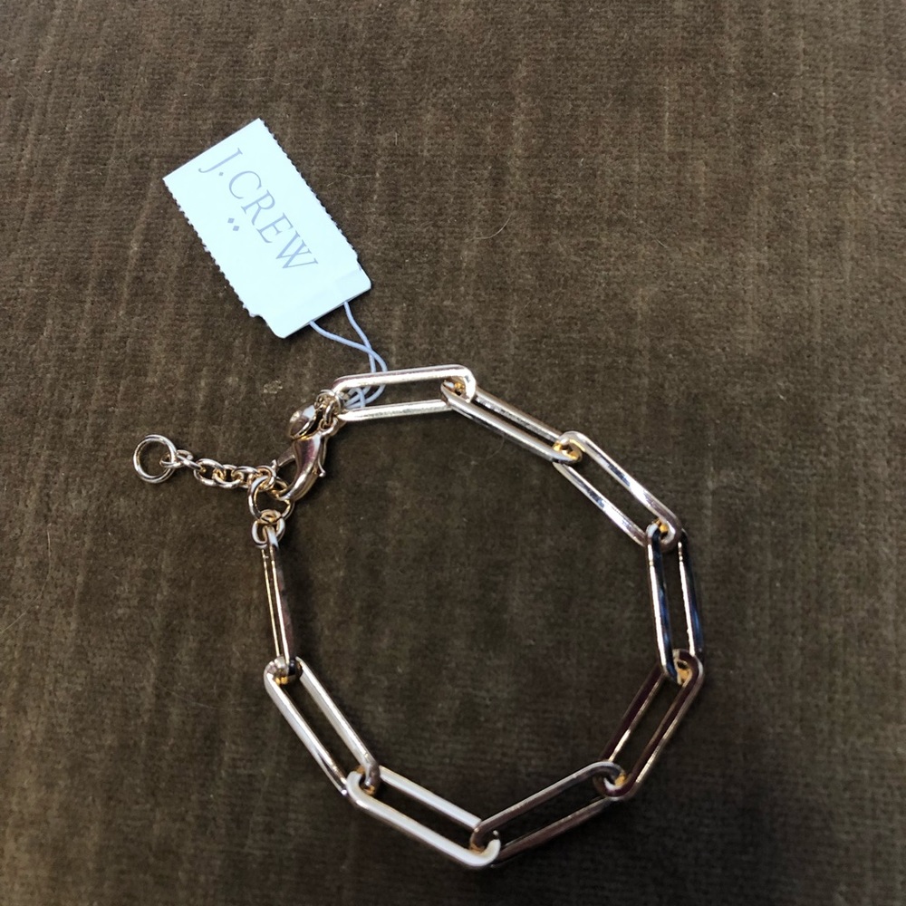 J. Crew Factory Gold Paperclip Link Bracelet - Picture 3 of 3